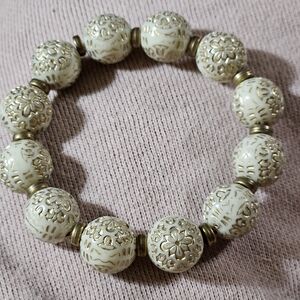 Stretch Bracelet Wood Beads Handmade